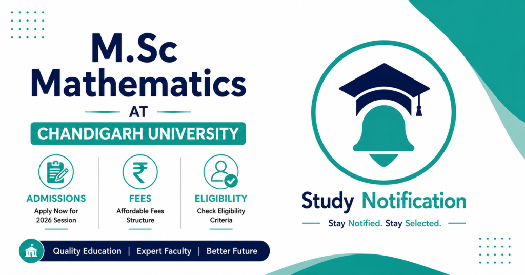 M.Sc Mathematics at Chandigarh University