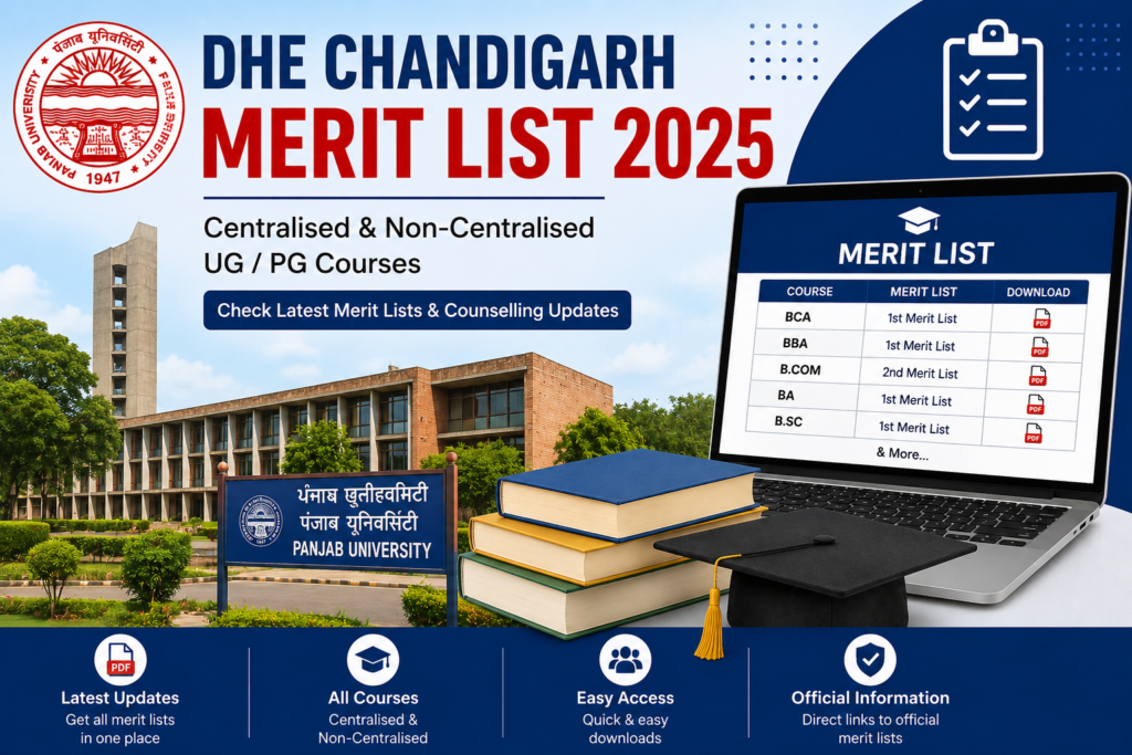 DHE Chandigarh Cut-Off & Merit List 2026: Complete Admission Guide for UG & PG Courses