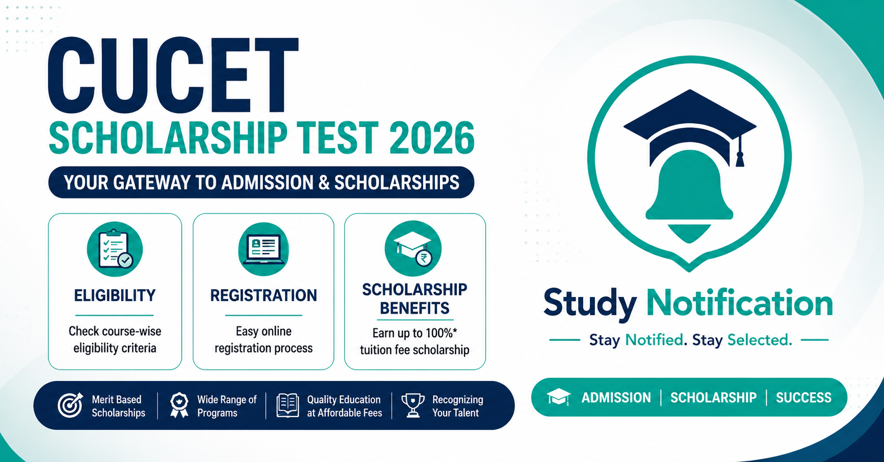 CUCET Scholarship Test , Eligibility, Registration, Scholarship Benefits