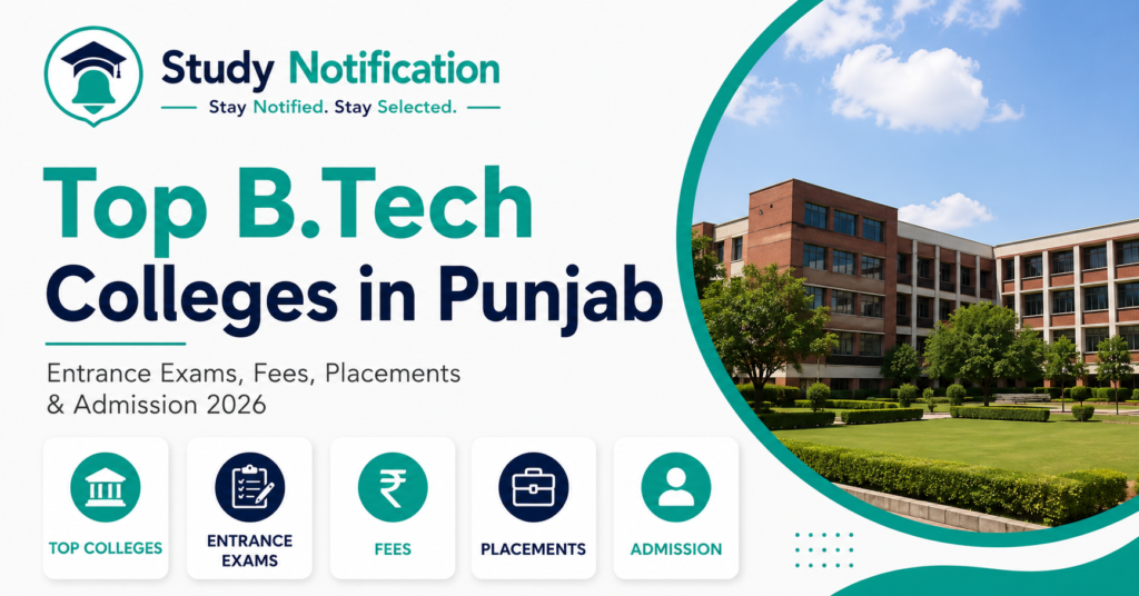 Top B.Tech Colleges in Punjab , Entrance Exams, Fees