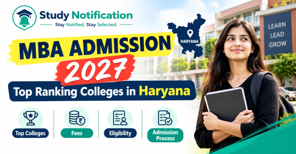 MBA Admission 2027, Top Ranking Colleges in Haryana, Fees, Eligibility & Admission Process